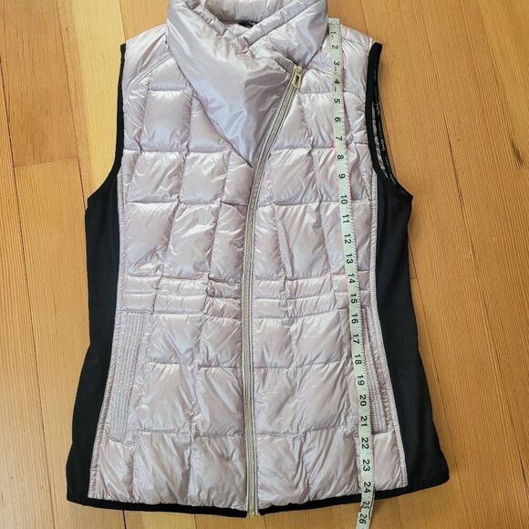 Calvin Klein performance pastel pink down sleeveless vest asymmetric details - Picture 9 of 12